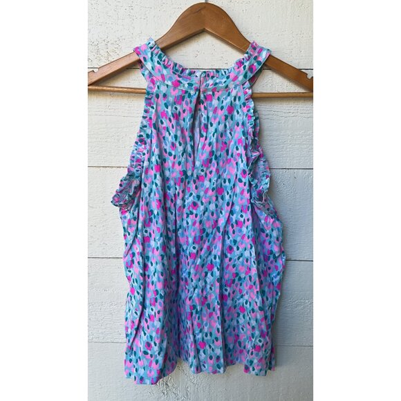 Lilly Pulitzer Jerrica Blouse Top Halter Ruffle Printed S - Picture 5 of 8
